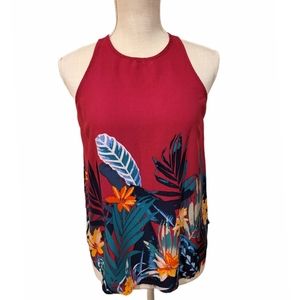 Old Navy Small Pink Sleeveless Botanical Top Women